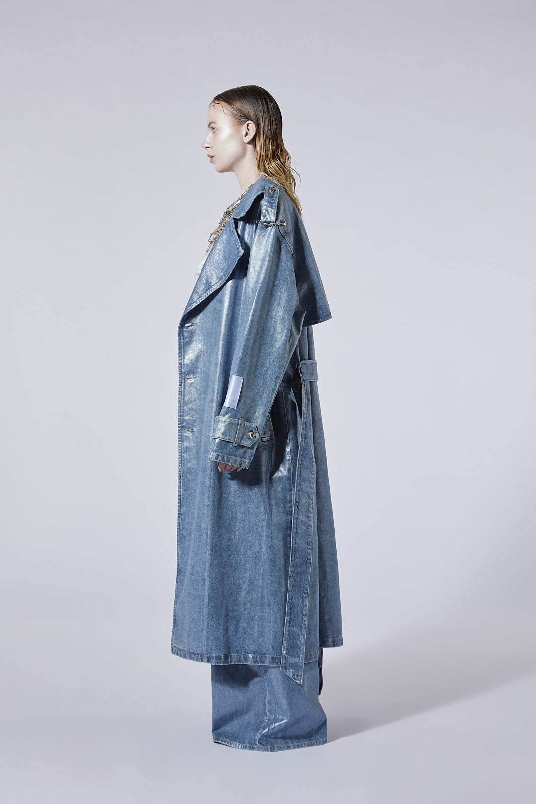 The Oversized Trench in Pearl Wash