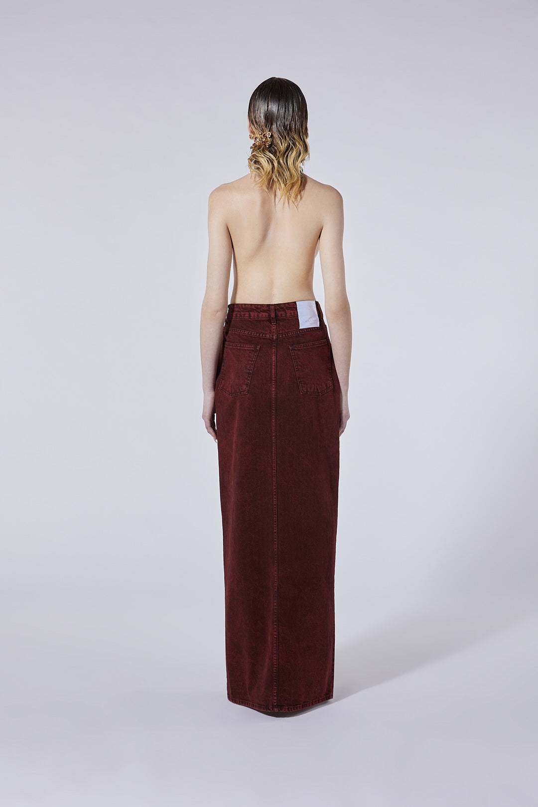 The High Long Skirt in Velvet Wash