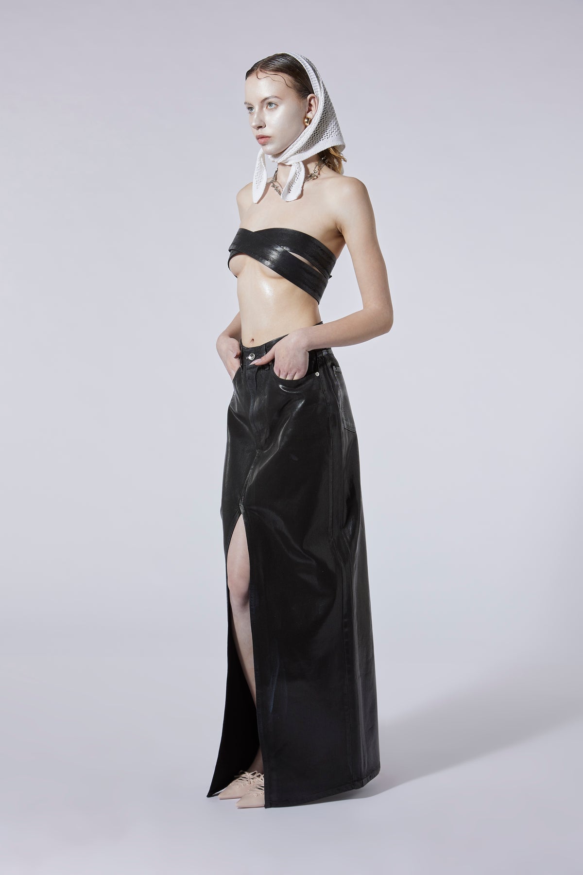 The High Long Skirt in Rolls Wash