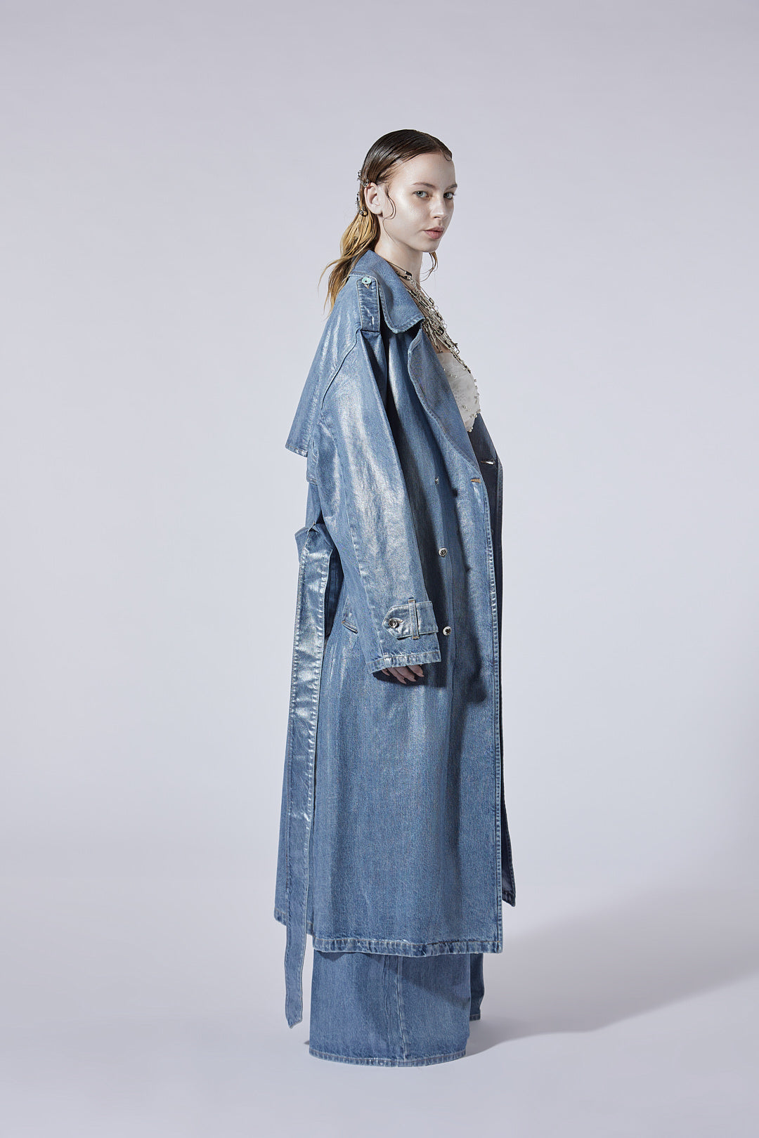 The Oversized Trench in Pearl Wash