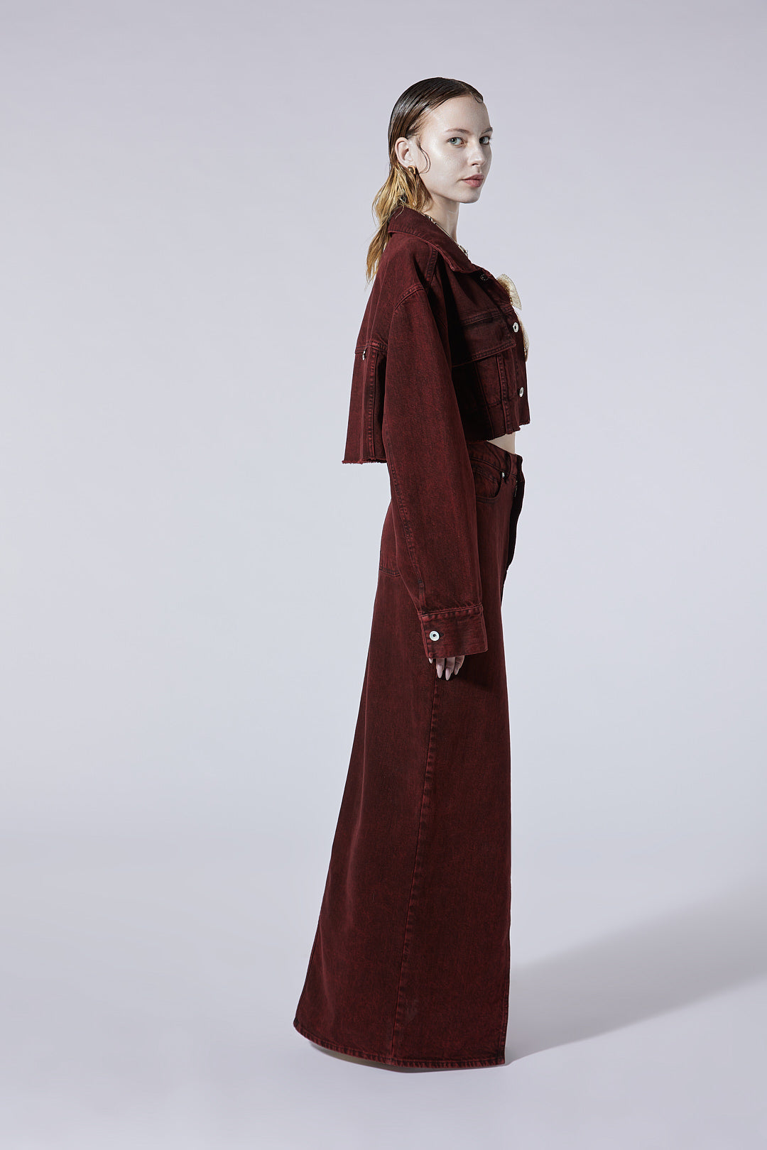 The Cropped Jacket in Velvet Wash
