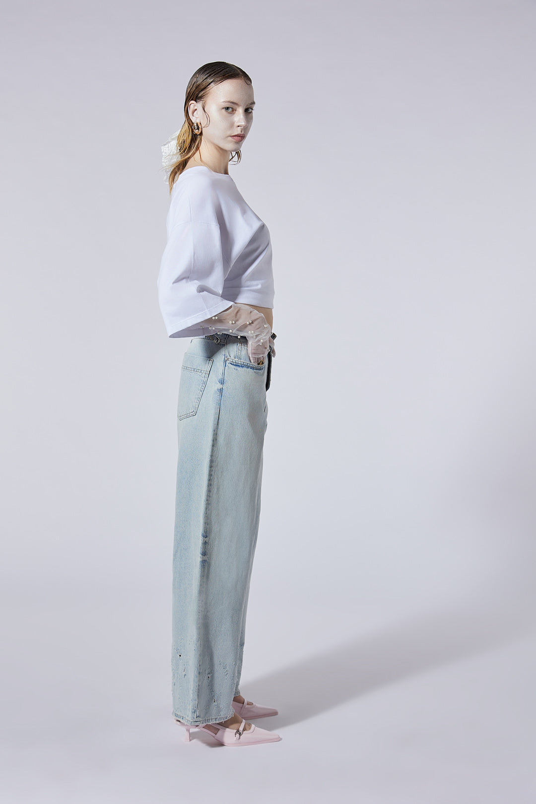 The Low Baggy in Cloud Wash