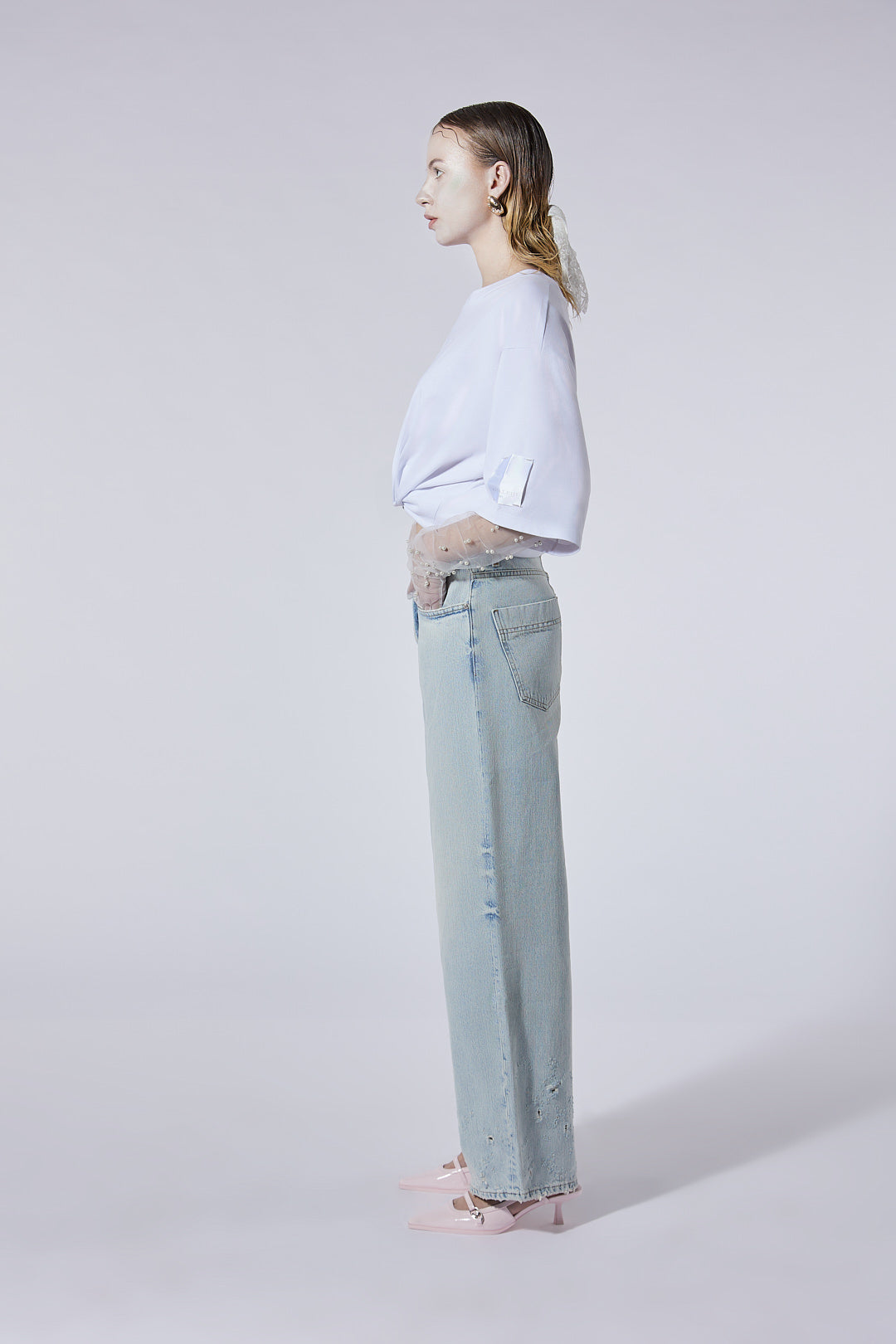 The Low Baggy in Cloud Wash